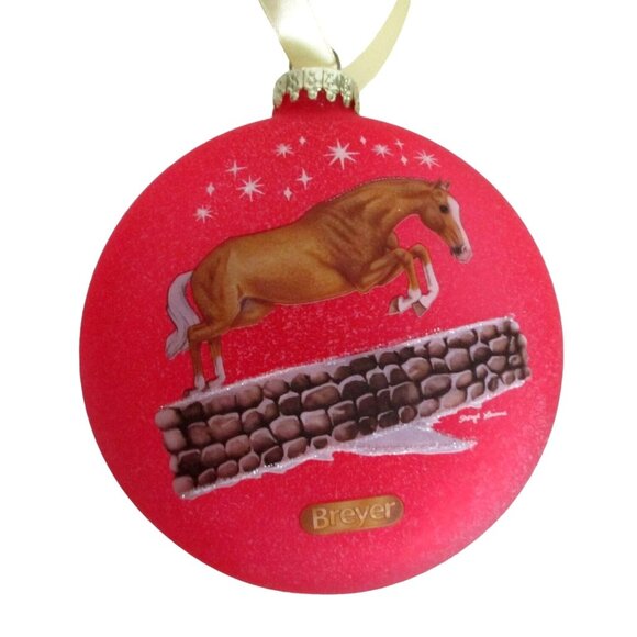 Breyer 2021 Artist Signature Holiday Ornament Thoroughbred and Warmblood - Picture 2 of 8